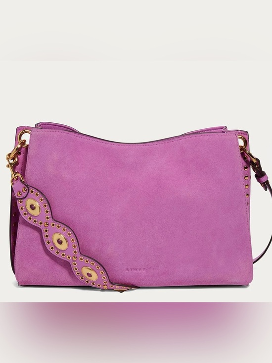 Aimee Kestenberg Handbags - Aimee Kestenberg Bloom Suede Shoulder Bag with Studded Strap